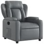 Sillón reclinable de cuero sintético gris de , Sillones - Ref: Foro24-372430, Precio: 201,37 €, Descuento: %