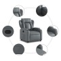 Sillón reclinable de cuero sintético gris by , Armchairs - Ref: Foro24-372430, Price: 205,24 €, Discount: %