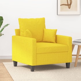 Sillón de tela amarillo claro 60 cm