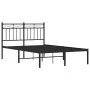 Bettgestell mit schwarzem Metallkopfteil 120x200 cm von , Betten und Lattenroste - Ref: Foro24-373689, Preis: 92,13 €, Rabatt: %