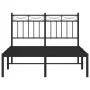 Bettgestell mit schwarzem Metallkopfteil 120x200 cm von , Betten und Lattenroste - Ref: Foro24-373689, Preis: 92,13 €, Rabatt: %