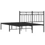 Bettgestell mit schwarzem Metallkopfteil 120x200 cm von , Betten und Lattenroste - Ref: Foro24-373689, Preis: 92,13 €, Rabatt: %