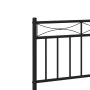 Estructura de cama con cabecero metal negro 80x200 cm de , Camas y somieres - Ref: Foro24-373682, Precio: 66,71 €, Descuento: %