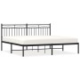 Estructura de cama con cabecero metal negro 183x213 cm de , Camas y somieres - Ref: Foro24-373696, Precio: 110,32 €, Descuent...