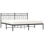Bed frame with black metal headboard 183x213 cm by , Beds and slatted bases - Ref: Foro24-373696, Price: 110,41 €, Discount: %