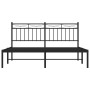 Estructura de cama con cabecero metal negro 160x200 cm de , Camas y somieres - Ref: Foro24-373694, Precio: 109,94 €