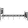 Estructura de cama cabecero y estribo metal negro 120x200 cm de , Camas y somieres - Ref: Foro24-373707, Precio: 113,38 €, De...