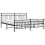 Black metal headboard and footboard bed frame 180x200 cm by , Beds and slatted bases - Ref: Foro24-373713, Price: 124,92 €, D...
