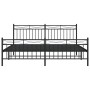 Black metal headboard and footboard bed frame 180x200 cm by , Beds and slatted bases - Ref: Foro24-373713, Price: 124,92 €, D...