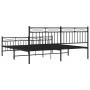 Black metal headboard and footboard bed frame 180x200 cm by , Beds and slatted bases - Ref: Foro24-373713, Price: 119,26 €, D...