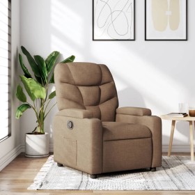 Sillón reclinable de tela marrón by , Armchairs - Ref: Foro24-372445, Price: 217,05 €, Discount: %