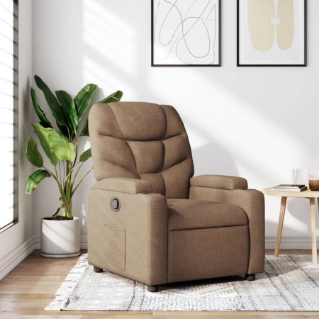 Sillón reclinable de tela marrón by , Armchairs - Ref: Foro24-372445, Price: 217,05 €, Discount: %