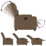 Sillón reclinable de tela marrón by , Armchairs - Ref: Foro24-372445, Price: 197,46 €, Discount: %