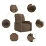 Sillón reclinable de tela marrón by , Armchairs - Ref: Foro24-372445, Price: 197,46 €, Discount: %