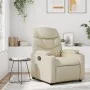 Sillón reclinable de cuero sintético crema by , Armchairs - Ref: Foro24-372466, Price: 222,68 €, Discount: %