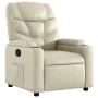 Sillón reclinable de cuero sintético crema by , Armchairs - Ref: Foro24-372466, Price: 222,68 €, Discount: %