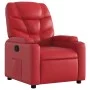 Sillón reclinable de cuero sintético rojo by , Armchairs - Ref: Foro24-372470, Price: 244,64 €, Discount: %