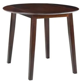 Brauner runder Drop-Wing-Tisch aus MDF von vidaXL, Küchen- und Esstische - Ref: Foro24-245367, Preis: 158,36 €, Rabatt: %