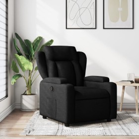 Sillón reclinable de tela negro by , Armchairs - Ref: Foro24-372405, Price: 218,51 €, Discount: %