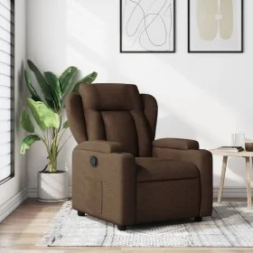 Sillón reclinable de tela marrón de , Sillones - Ref: Foro24-372407, Precio: 198,04 €, Descuento: %