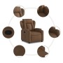 Sillón reclinable de tela marrón by , Armchairs - Ref: Foro24-372407, Price: 214,33 €, Discount: %