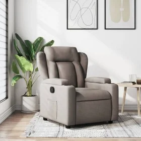 Sillón reclinable de tela gris taupe de , Sillones - Ref: Foro24-372411, Precio: 250,39 €, Descuento: %