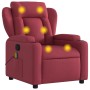 Sillón de masaje reclinable de tela color vino tinto by , Armchairs - Ref: Foro24-372418, Price: 270,82 €, Discount: %