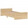 Estructura de cama madera contrachapada roble Sonoma 100x200 cm de , Camas y somieres - Ref: Foro24-835934, Precio: 88,06 €, ...