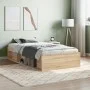 Sonoma oak bed frame 100x200 cm by , Beds and slatted bases - Ref: Foro24-3203833, Price: 117,26 €, Discount: %