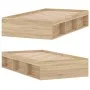 Sonoma oak bed frame 100x200 cm by , Beds and slatted bases - Ref: Foro24-3203833, Price: 117,26 €, Discount: %