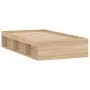 Sonoma oak bed frame 100x200 cm by , Beds and slatted bases - Ref: Foro24-3203833, Price: 117,26 €, Discount: %