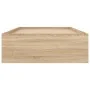 Sonoma oak bed frame 100x200 cm by , Beds and slatted bases - Ref: Foro24-3203833, Price: 117,26 €, Discount: %