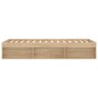 Sonoma oak bed frame 100x200 cm by , Beds and slatted bases - Ref: Foro24-3203833, Price: 118,56 €, Discount: %