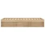 Sonoma oak bed frame 100x200 cm by , Beds and slatted bases - Ref: Foro24-3203833, Price: 117,26 €, Discount: %