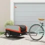 Remolque para bicicleta hierro negro y naranja 45 kg by , Bicycle trailers - Ref: Foro24-94047, Price: 95,93 €, Discount: %