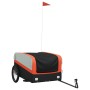 Fahrradanhänger aus schwarzem und orangefarbenem Eisen, 45 kg. von , Fahrradanhänger - Ref: Foro24-94047, Preis: 97,62 €, Rab...