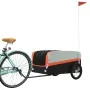 Remolque para bicicleta hierro negro y naranja 45 kg by , Bicycle trailers - Ref: Foro24-94047, Price: 95,93 €, Discount: %