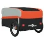 Remolque para bicicleta hierro negro y naranja 45 kg by , Bicycle trailers - Ref: Foro24-94047, Price: 95,93 €, Discount: %