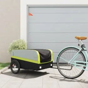 Remolque para bicicleta hierro negro y verde 45 kg de , Remolques para bicicletas - Ref: Foro24-94053, Precio: 96,80 €, Descu...