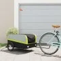 Remolque para bicicleta hierro negro y verde 45 kg by , Bicycle trailers - Ref: Foro24-94053, Price: 96,80 €, Discount: %