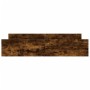 Bed frame with smoked oak headboard and footboard 200x200cm by , Beds and slatted bases - Ref: Foro24-3203737, Price: 132,40 ...