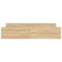 Bed frame with Sonoma oak headboard and footboard 200x200 cm by , Beds and slatted bases - Ref: Foro24-3203735, Price: 134,43...