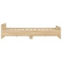 Bed frame with Sonoma oak headboard and footboard 200x200 cm by , Beds and slatted bases - Ref: Foro24-3203735, Price: 134,43...