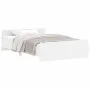 Bed frame with white headboard and footboard 120x200 cm by , Beds and slatted bases - Ref: Foro24-3203740, Price: 132,82 €, D...
