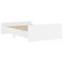 Bed frame with white headboard and footboard 120x200 cm by , Beds and slatted bases - Ref: Foro24-3203740, Price: 132,82 €, D...
