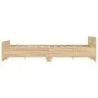 Bed frame with Sonoma oak headboard and footboard 120x200 cm by , Beds and slatted bases - Ref: Foro24-3203742, Price: 141,11...