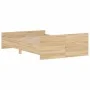 Bed frame with Sonoma oak headboard and footboard 120x200 cm by , Beds and slatted bases - Ref: Foro24-3203742, Price: 141,11...