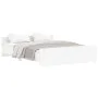 Estructura de cama con cabecero piecero blanco 150x200 cm de , Camas y somieres - Ref: Foro24-3203754, Precio: 125,38 €, Desc...
