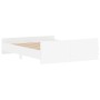 Bed frame with white headboard and footboard 150x200 cm by , Beds and slatted bases - Ref: Foro24-3203754, Price: 126,93 €, D...