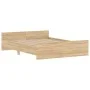 Bed frame with Sonoma oak headboard and footboard 150x200 cm by , Beds and slatted bases - Ref: Foro24-3203756, Price: 121,79...